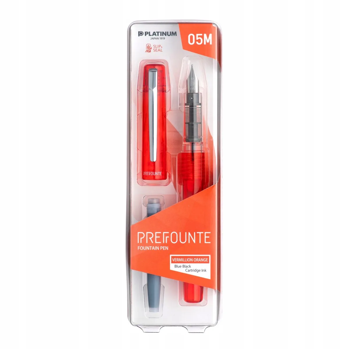 Prefounte Vulpen Vermilion Orange M - Stijlvol Schrijven van Platinum in Oranje – productfoto