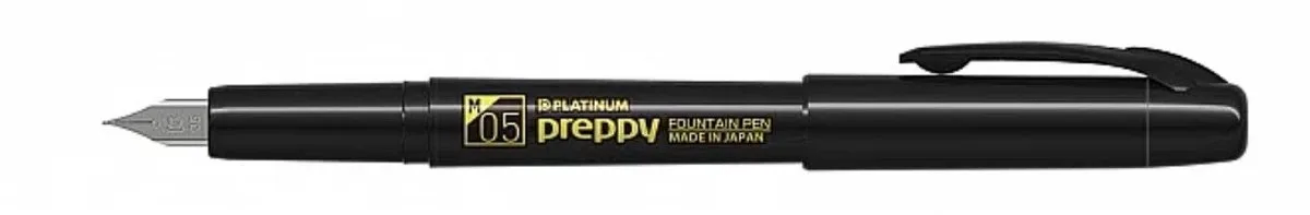 Preppy - Vulpen - Special Edition - Medium (0,5) van Platinum in Zwart – productfoto