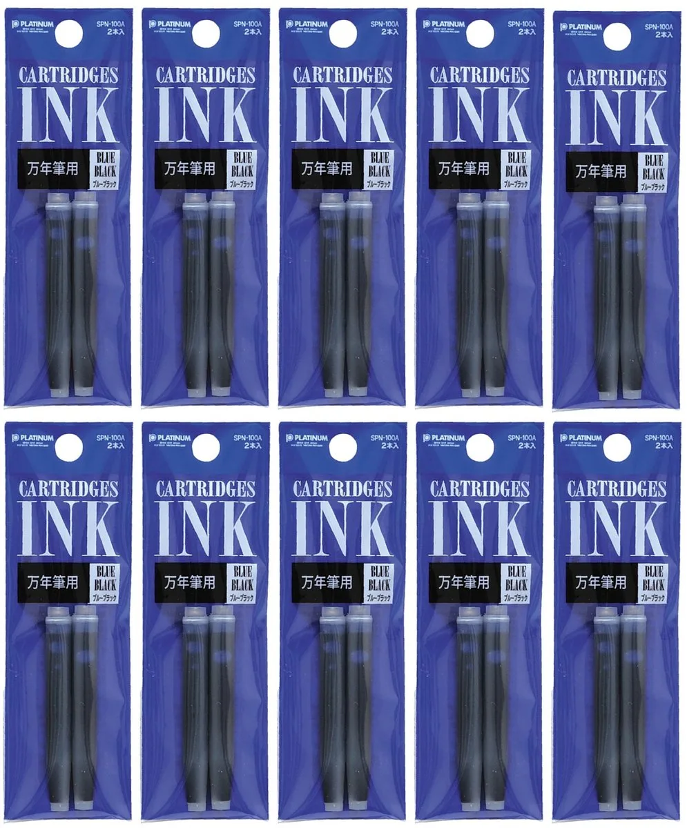 Vulpeninkt - 10 zakjes van 2 patronen van Platinum in Blauw – productfoto