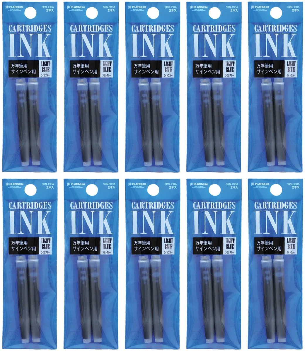 Vulpeninkt - 10 zakjes van 2 patronen - Lichtblauw by Platinum in Blue – product photo