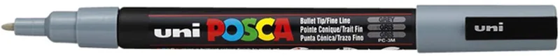 Markeerstift POSCA PC-3M (6 Stuks) von Posca in Grau – Produktfoto