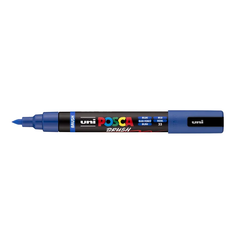 Paintmarker uni posca pc-5br brushpunt m donkerbl | 6 stuks by Posca – product photo