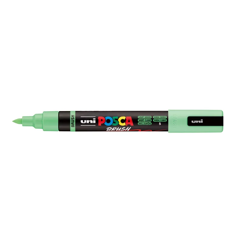 Paintmarker uni posca pc-5br brushpunt m lichtgn | 6 stuks by Posca – product photo