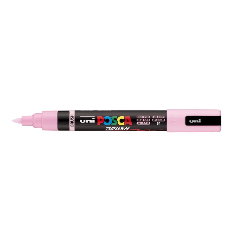 Paintmarker uni posca pc-5br brushpunt m lichtroze | 6 stuks von Posca – Produktfoto
