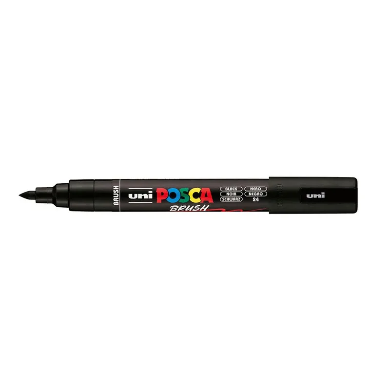 Paintmarker Uni POSCA PC-5BR brushpunt medium zwart by Posca – product photo 3 of 3