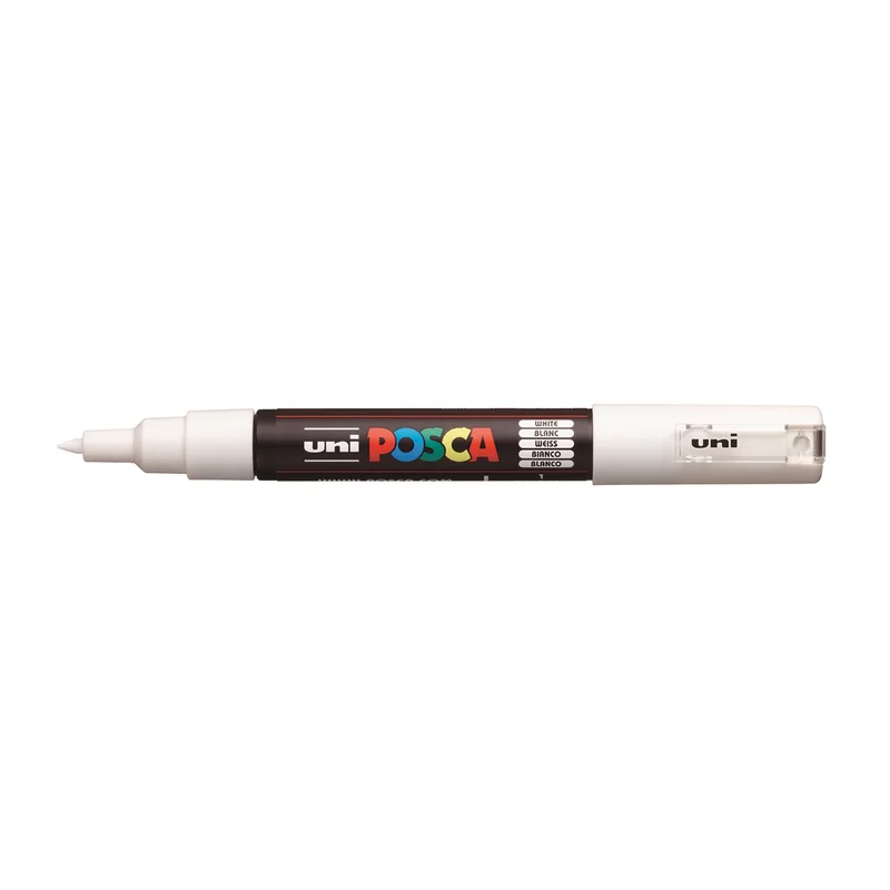 Paintmarker Uni POSCA PC1MC extra fijn wit van Posca – productfoto