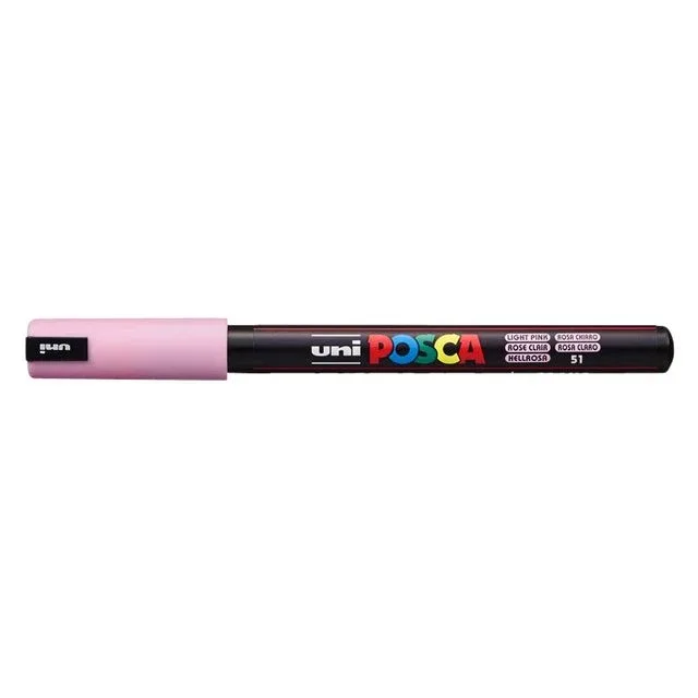 Paintmarker uni posca pc1mr ef lichtroze | 6 stuks van Posca – productfoto