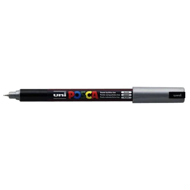 Paintmarker uni posca pc1mr ef zilver | 6 stuks de Posca – photo produit