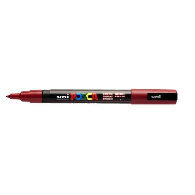 Paintmarker uni posca pc3m f donkerrood | 6 stuks by Posca – product photo