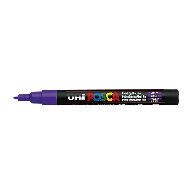 Paintmarker uni posca pc3m f paars | 6 stuks van Posca – productfoto