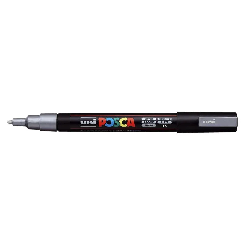 Paintmarker uni posca pc3m f zilver | 12 stuks von Posca – Produktfoto