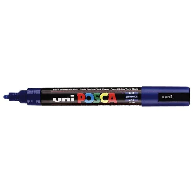Paintmarker uni posca pc5m m donkerblauw | 6 stuks by Posca – product photo