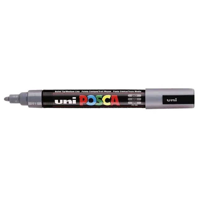 Paintmarker uni posca pc5m m grijs | 6 stuks van Posca – productfoto