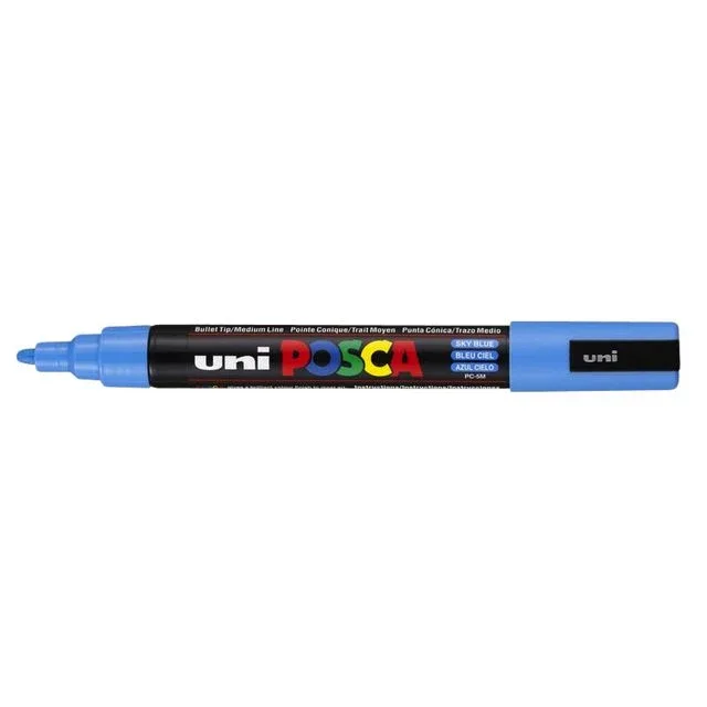 Paintmarker uni posca pc5m m hemelsblauw | 6 stuks de Posca – photo produit