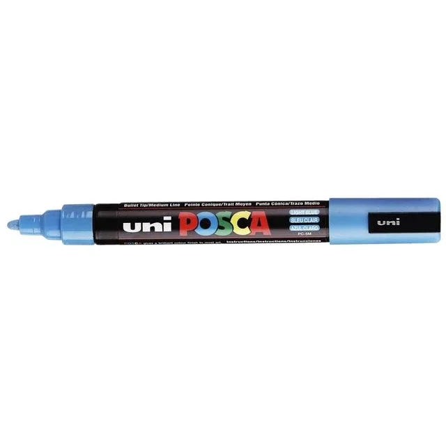 Paintmarker uni posca pc5m m lichtblauw | 6 stuks von Posca – Produktfoto