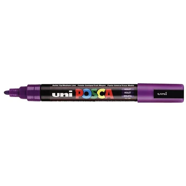 Paintmarker uni posca pc5m m paars | 6 stuks de Posca – photo produit