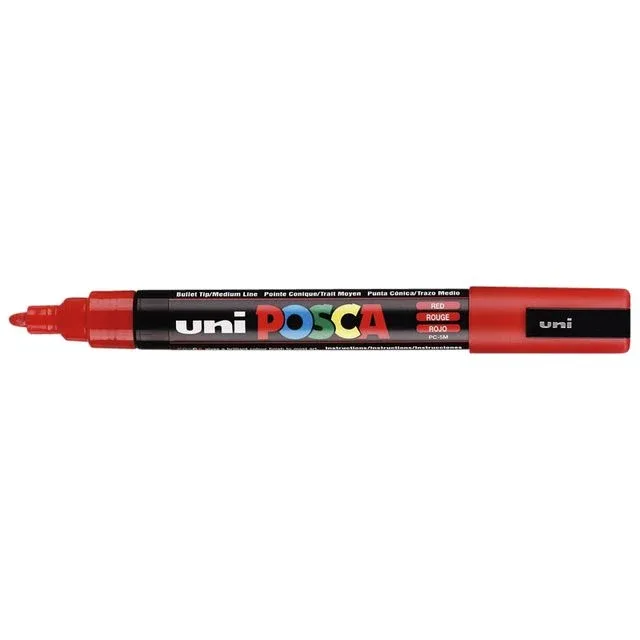 Paintmarker uni posca pc5m m rood | 6 stuks by Posca – product photo