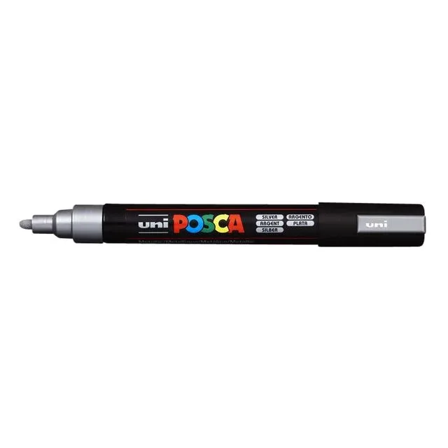 Paintmarker uni posca pc5m m zilver | 6 stuks by Posca – product photo