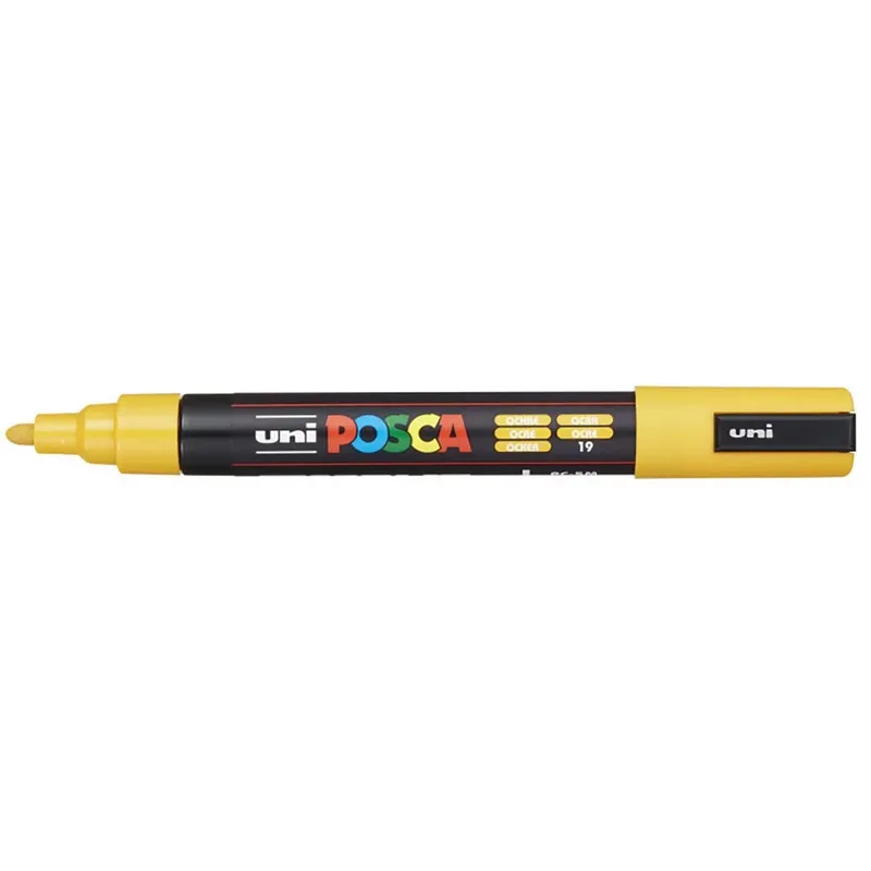 Paintmarker Uni POSCA PC5M medium oker van Posca – productfoto 2 van 2
