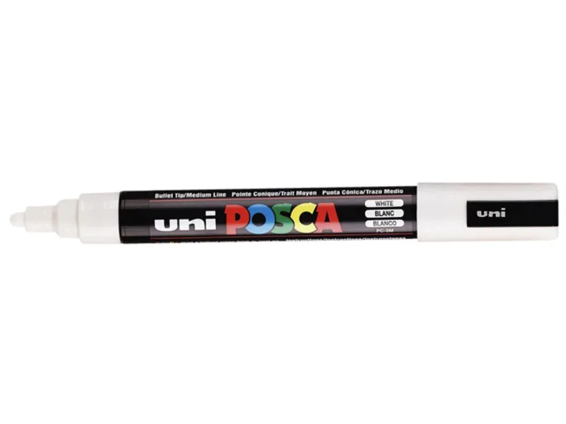 Paintmarker Uni POSCA PC5M medium wit van Posca – productfoto
