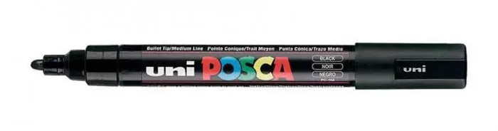 Paintmarker Uni POSCA PC5M medium zwart fra Posca – produktbillede