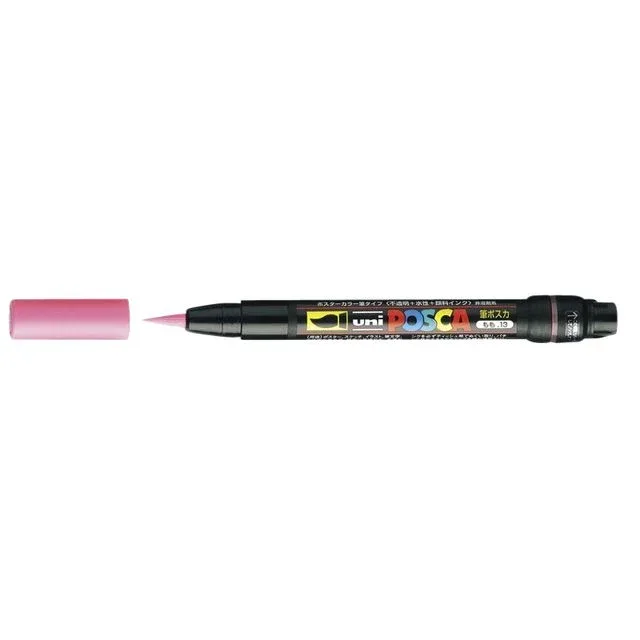 Paintmarker uni posca pcf350 brush 1-10mm rood | 5 stuks by Posca – product photo