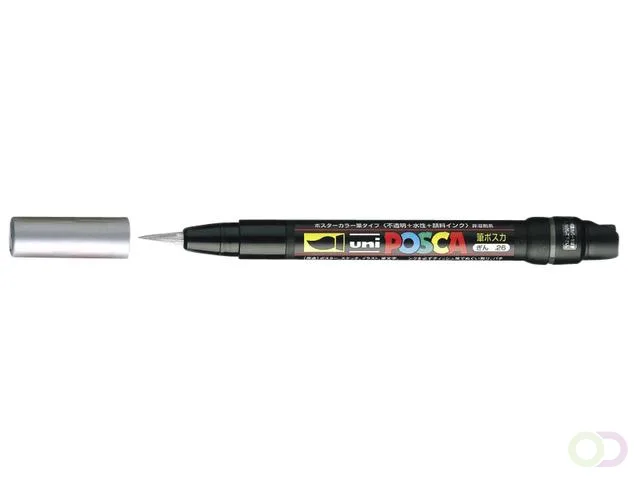 Paintmarker Uni POSCA PCF350 Brush 1-10mm zilver von Posca – Produktfoto