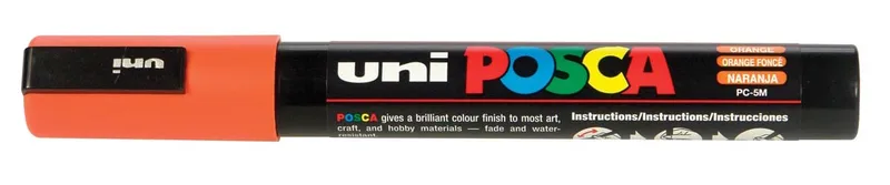 Uni POSCA paintmarker PC-5M, 1,8 - 2,5 mm, donkeroranje by Posca – product photo