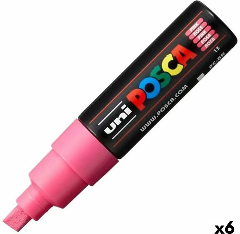 Uni POSCA paintmarker PC-8K, 8 mm, 6 stuks by Posca in Pink – product photo