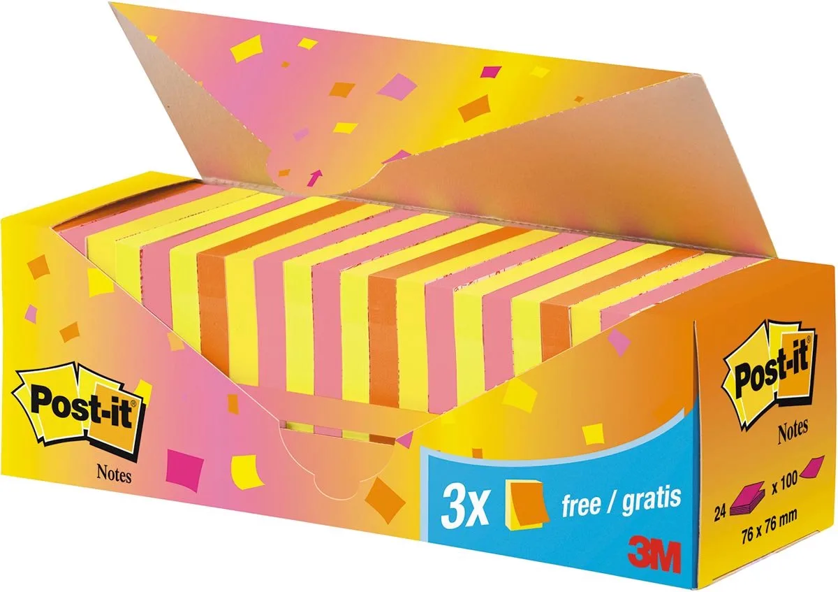 Gekleurde Notes Voordeelpak van Post-it – productfoto