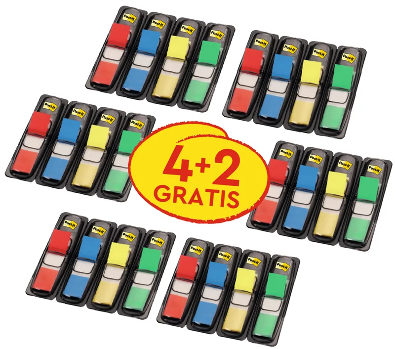 Haftmarker Index Mini, 11,9 x 43,2 mm, 5+3 GRATIS van Post-it – productfoto