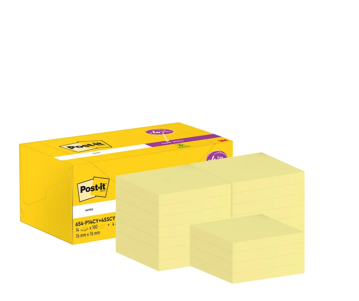 Haftnotizen, gelb, 100 Blatt van Post-it – productfoto