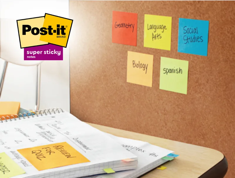 Haftnotizen super sticky notes, 76 x 76mm, ultragelb by Post-it – product photo
