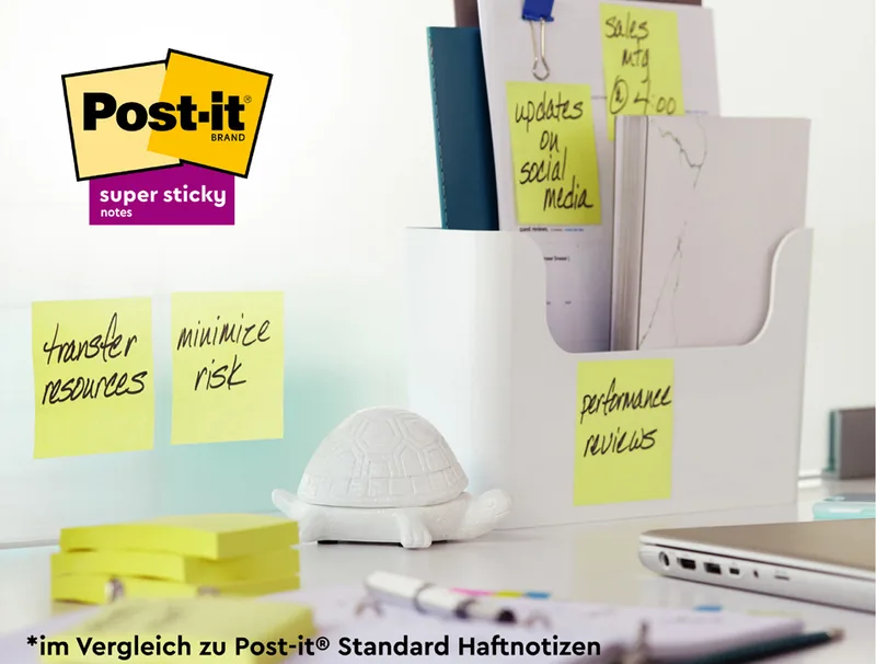 Haftnotizen super sticky Recycling notes, gelb de Post-it – photo produit