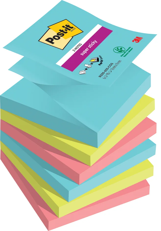 Haftnotizen super sticky z-notes, 76 x 76 mm, Cosmic by Post-it – product photo