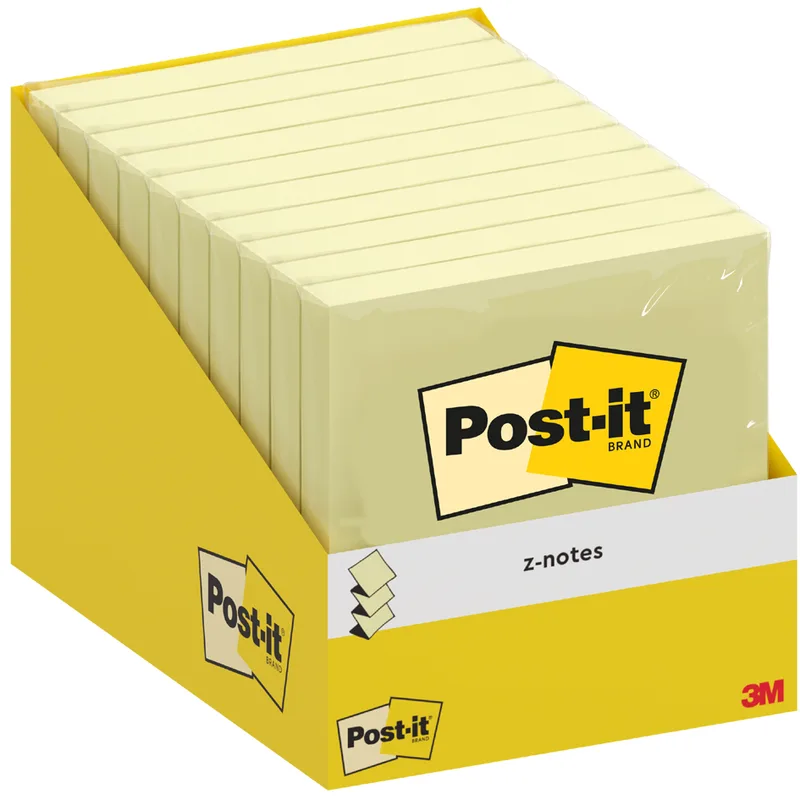 Haftnotizen z-notes, 76 x 76 mm, kanariengelb von Post-it – Produktfoto