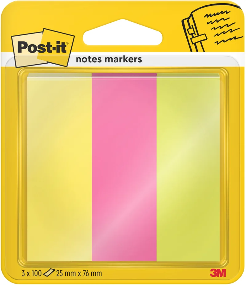 Haftstreifen Page Marker, Papier, breit, Neonfarben by Post-it – product photo