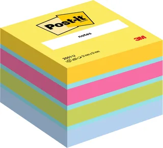 Memoblok 3M Post-it 2051 51x51mm assorti kleur 400 vel van Post-it – productfoto 1 van 2