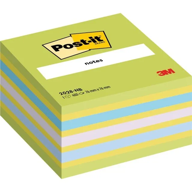 Memoblok post-it 2028 76x76mm kubus assorti by Post-it – product photo