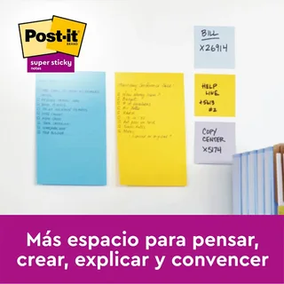 Memoblok Post-it 4690 Super Sticky 101x152mm Cosmic 3 stuks van Post-it – productfoto 2 van 3