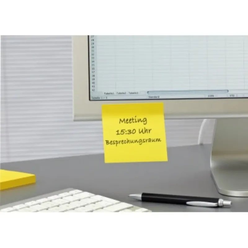Memoblok Post-it 654 Super Sticky 76x76mm Carnival 6 stuks fra Post-it – produktbillede 2 af 2