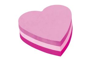 Memoblok Post-it Vormen 2007 70x70mm kubus hart roze by Post-it – product photo 1 of 2
