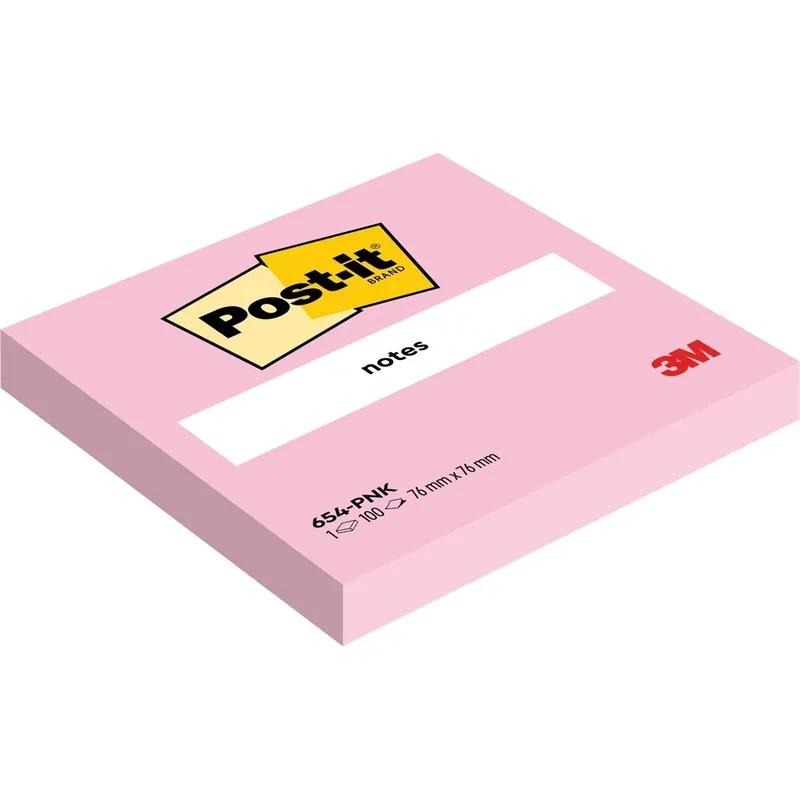 Notes, 100 vel, ft 76 x 76 mm, roze (flamingo pink) von Post-it – Produktfoto