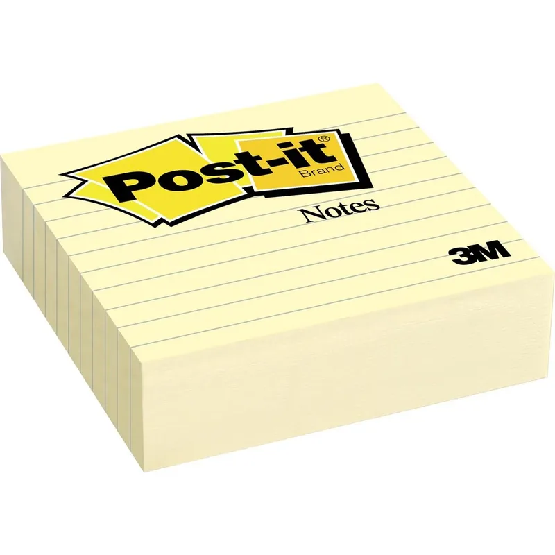 Notes, ft 101 x 101 mm, geel, gelijnd, blok van 300 vel von Post-it – Produktfoto