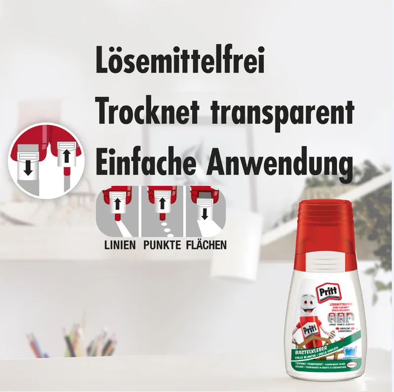 Bastelkleber, lösemittelfrei, 50 g Flasche von Pritt – Produktfoto
