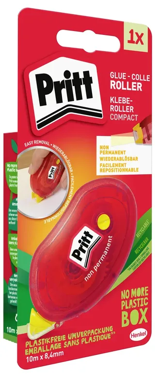 Lijmroller Pritt Compact non permanent 10m op blister van Pritt – productfoto 2 van 2