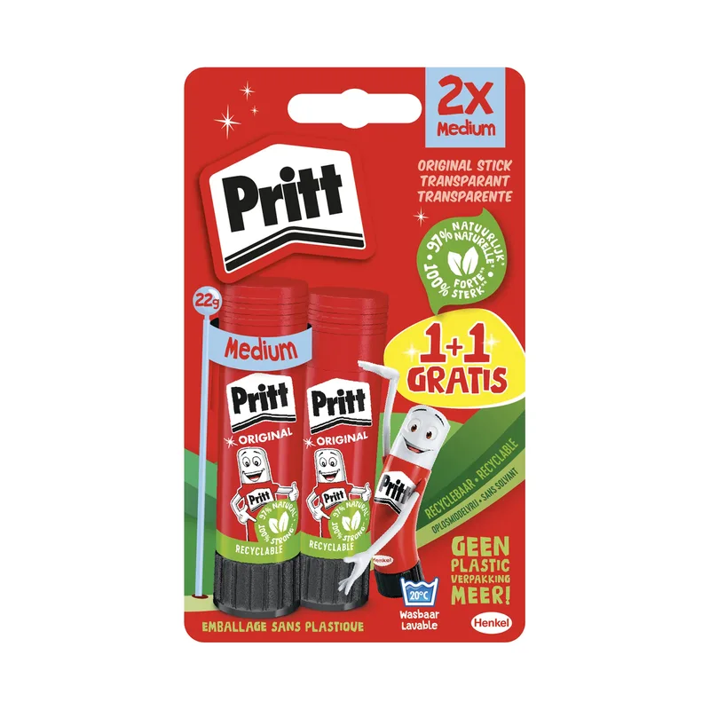 Lijmstift pritt stick original 2x 22gr promo 1+1 | 12 stuks by Pritt – product photo