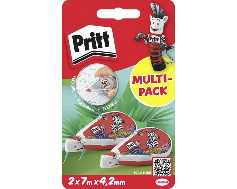 Marker Mini Korrektur Roller 2 Stück Korrekturband 4,2 mm × 7 m, (2-tlg) van Pritt – productfoto