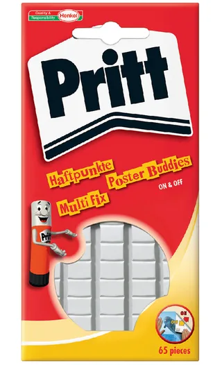 Poster Buddies Pritt dubbelzijdige kleefpads voor oa posters blister à 65 stuks van Pritt – productfoto 1 van 2