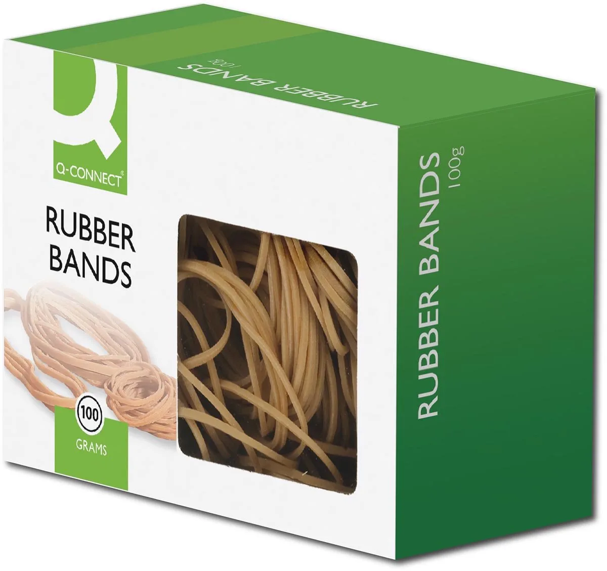 10 Stuks Grotere Elastiekjes 10 mm â€” 127 mm Rubber elastieken by Q-Connect in Yellow – product photo